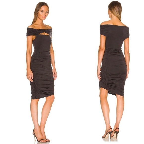 Jonathan Simkhai Standard Dress NWT Divya Slinky Jersey Cap Sleeve Twist dress - Picture 6 of 6